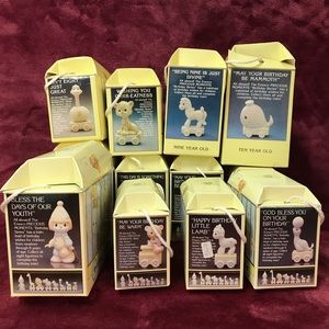 12 pcs I985, 87, 91 Precious moments B-day Series
